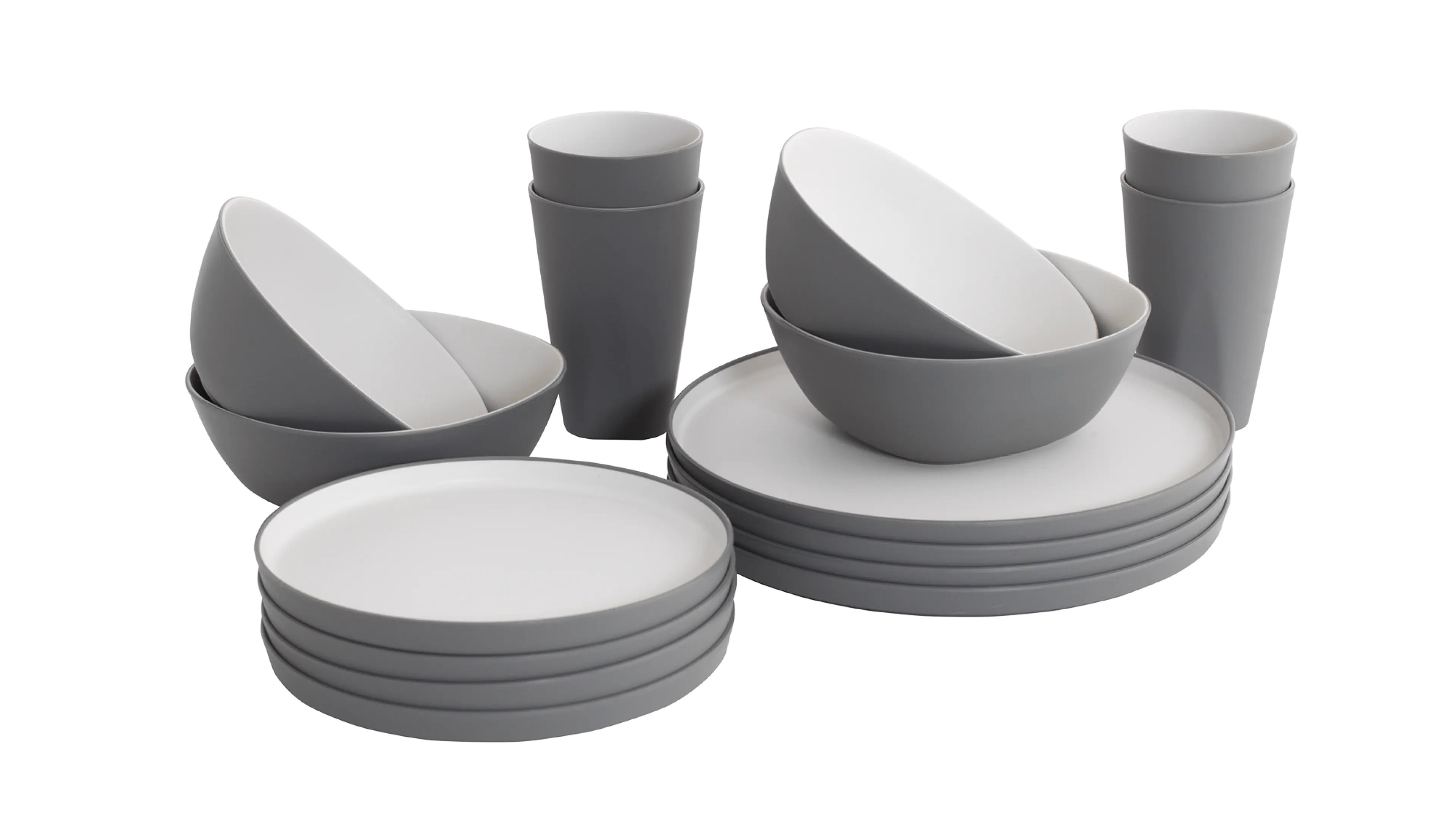 Gala Geschirrr-Set 4 Personen Grey Mist