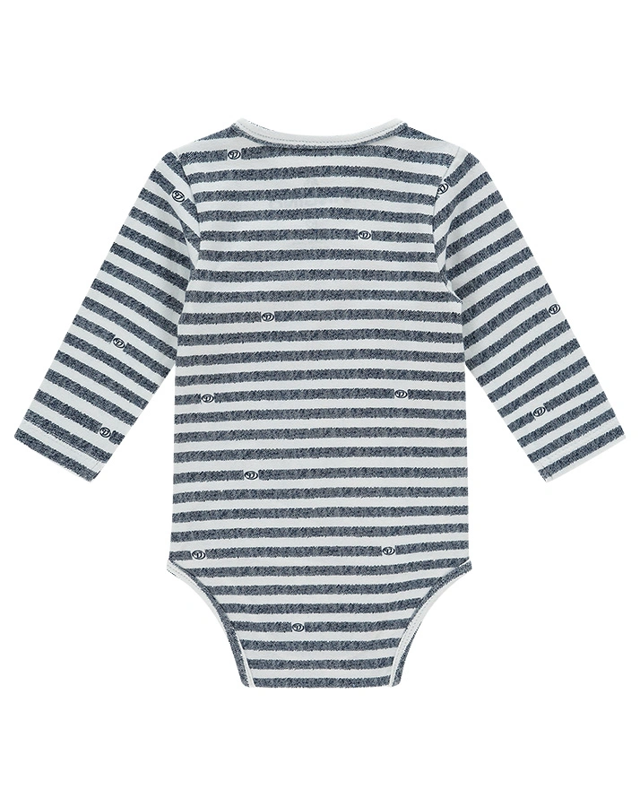 Langarm-Wickelbody PERRY BABY in dunkelblau