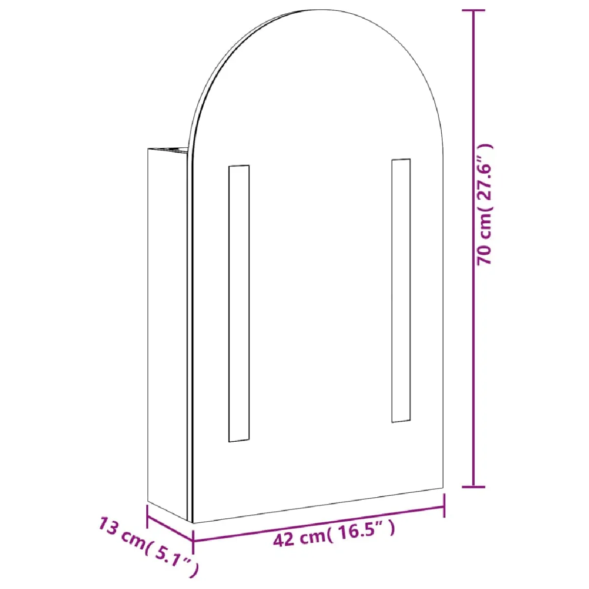 VidaXL Armoire de Bain Lumière LED