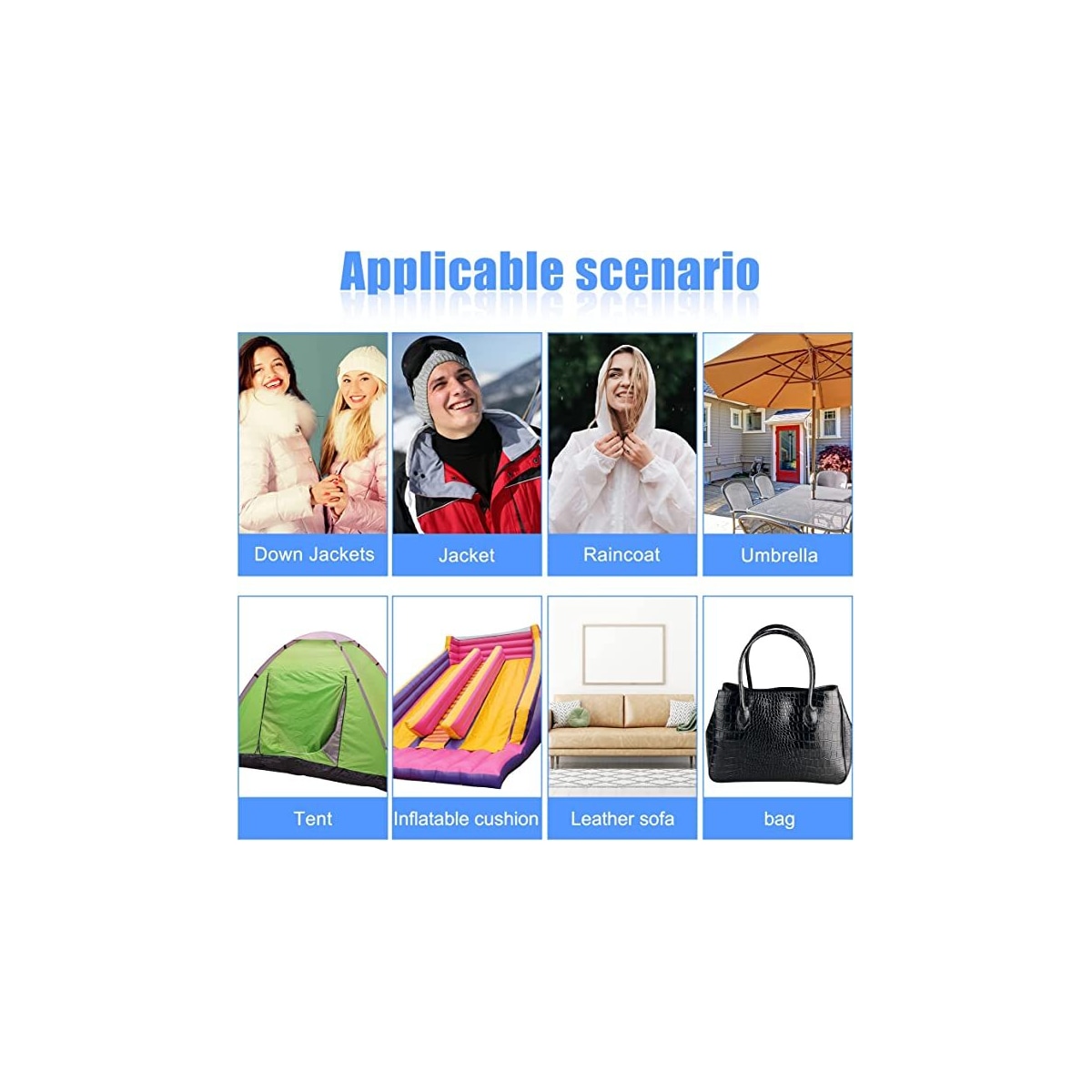 Selvklebende reparasjonslapper for dunjakker/jakker/telt nylon 5 stk. Rosa