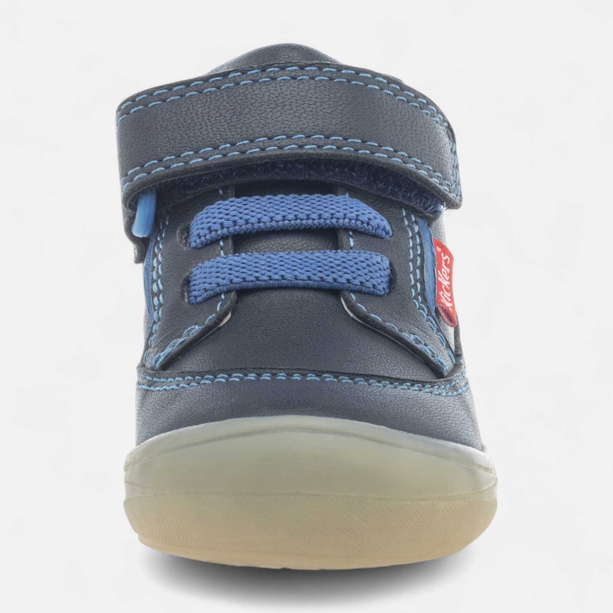 Baskets hautes Bébé garçon en cuir bleu marine