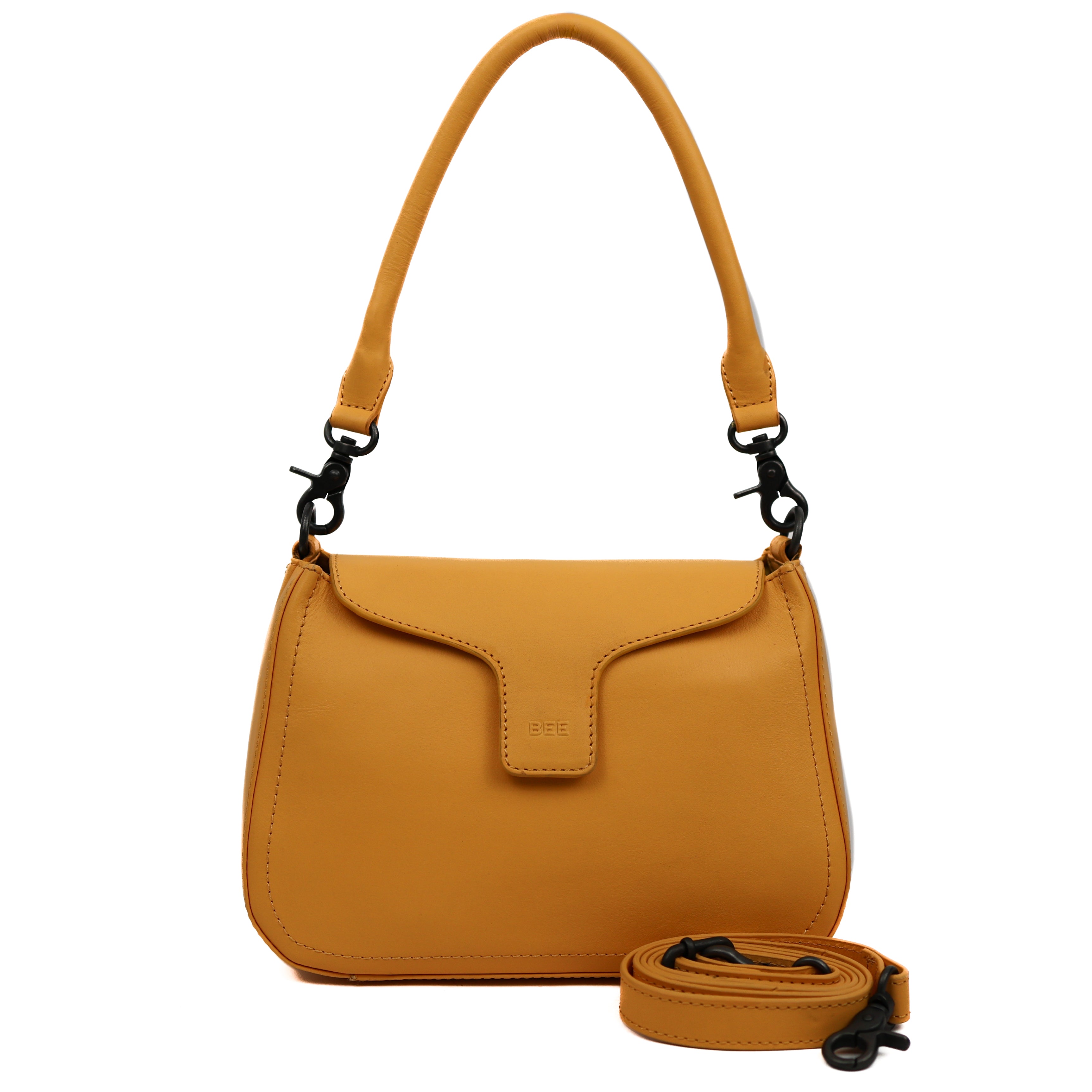 Hand-/schoudertasje met flap 'Fenna' Yellow Yellow