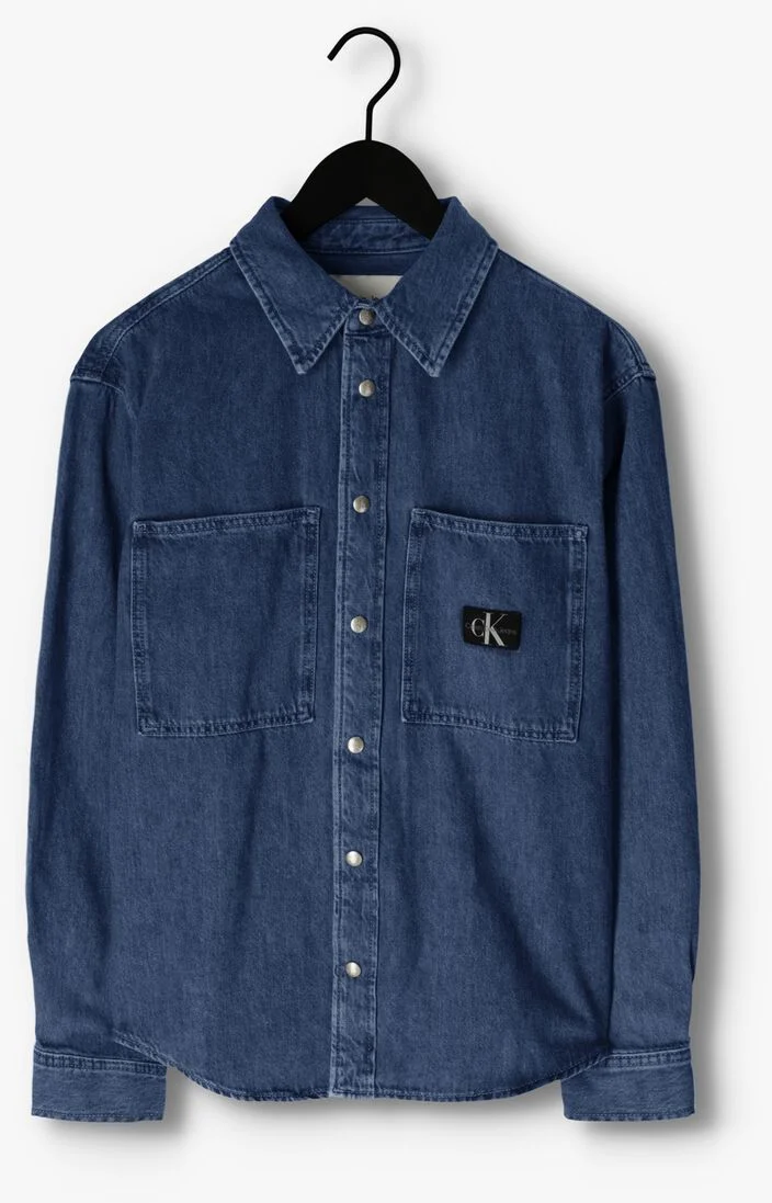 CALVIN KLEIN blauwe calvin klein spijkerjas relaxed linear denim shirt