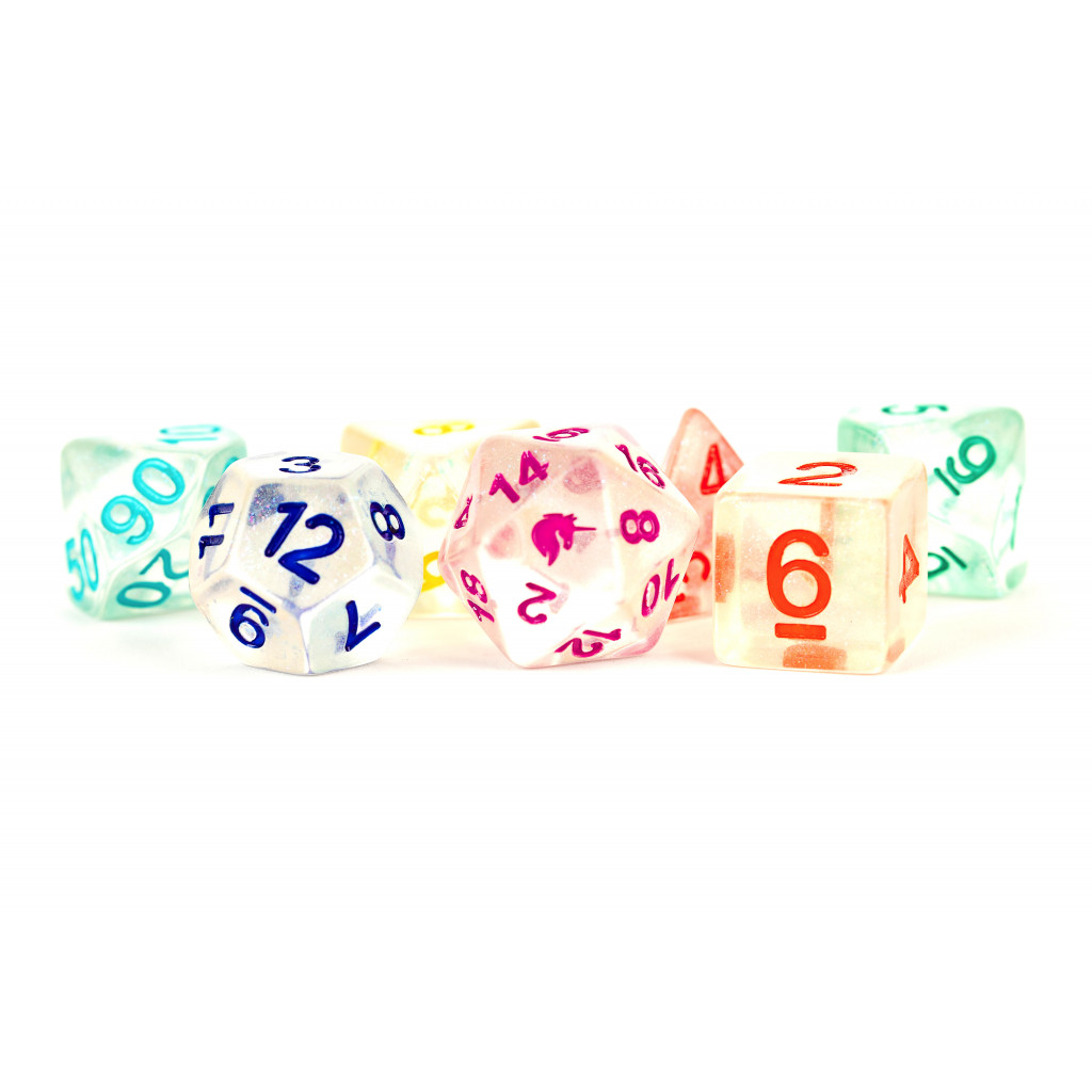 Set de 7 Dés JDR - Licorne