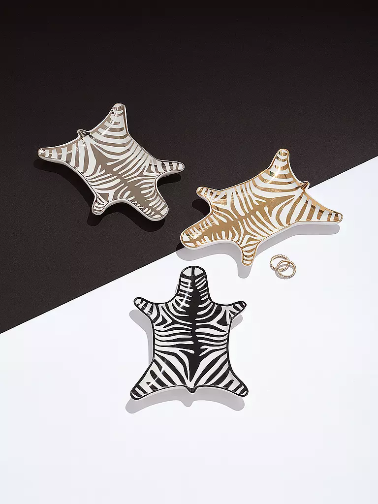 JONATHAN ADLER Schale ZEBRA 15x11cm Black / White schwarz