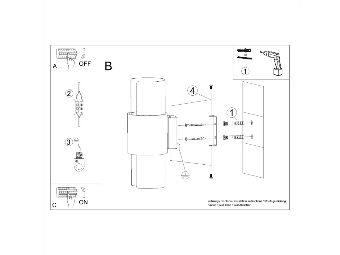Applique Flash minimaliste en acier - 2 sources lumineuses - L.10 x H.37 cm - blanc
