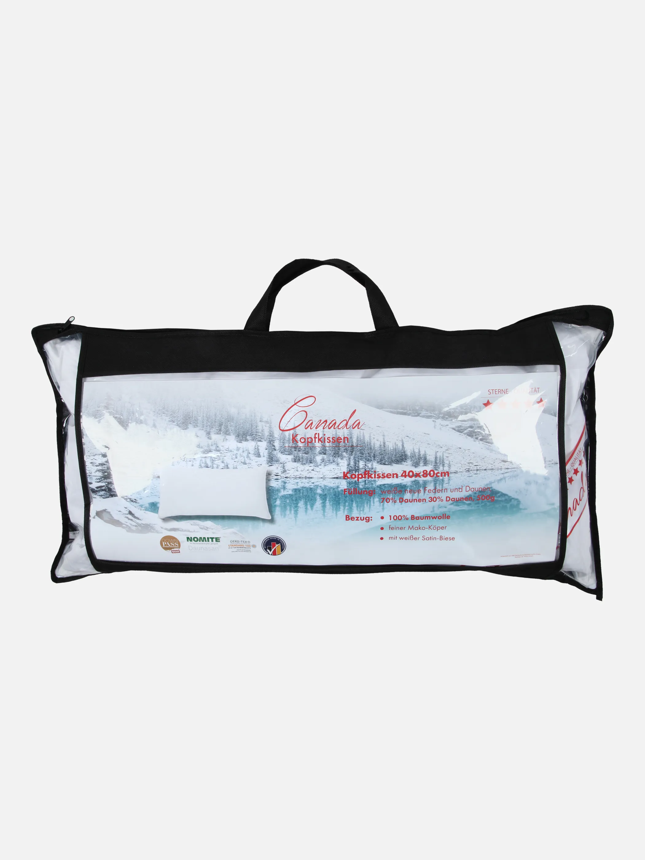 Canada Kopfkissen mit Federn und Daunen 40x80cm