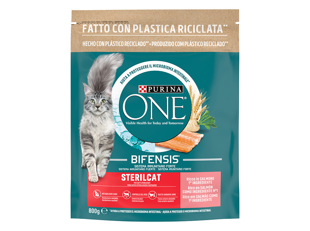 RAÇÃO PARA GATO PURINA ONE ESTERILIZADO COM SALMÃO 800G