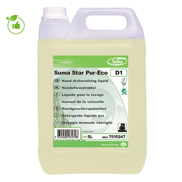 Liquide vaisselle concentré Suma Star Pur Eco 5 L
