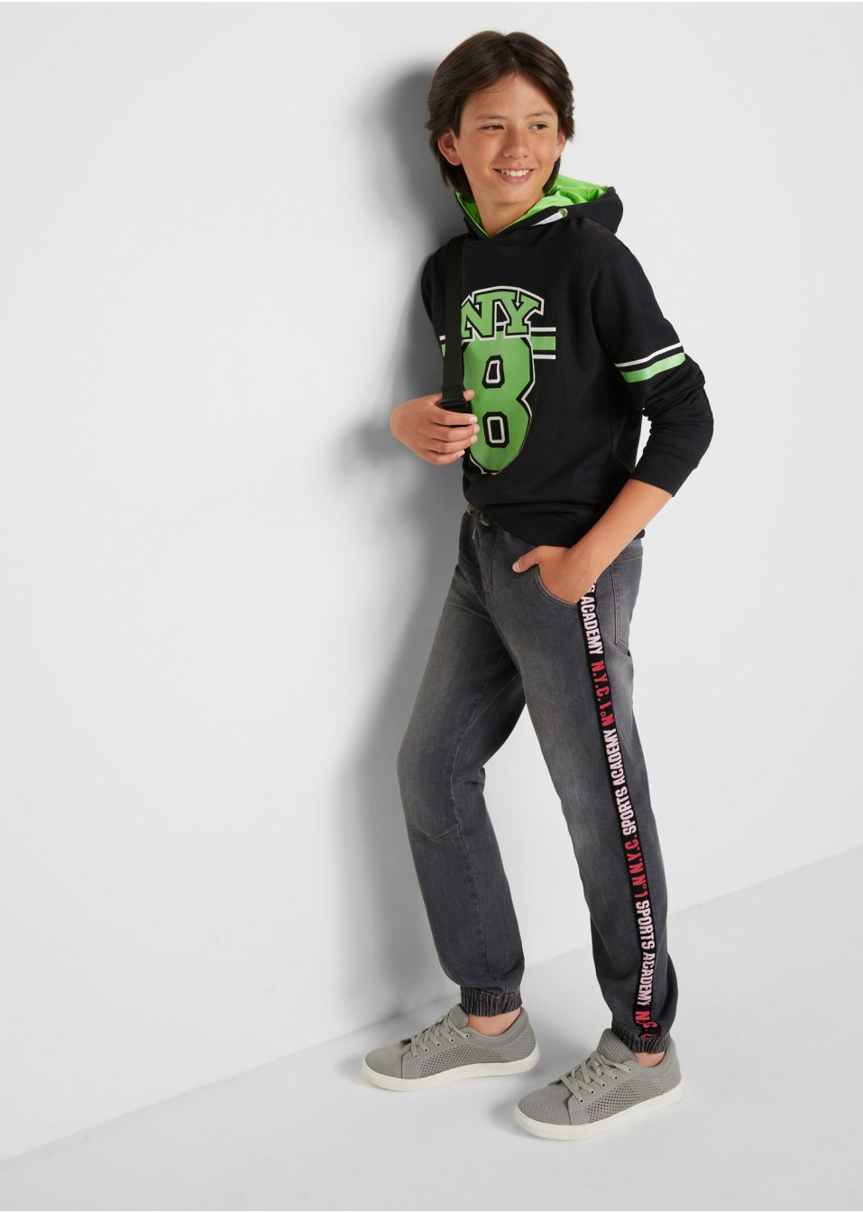 Jogg-jean garçon avec galon, Slim Fit