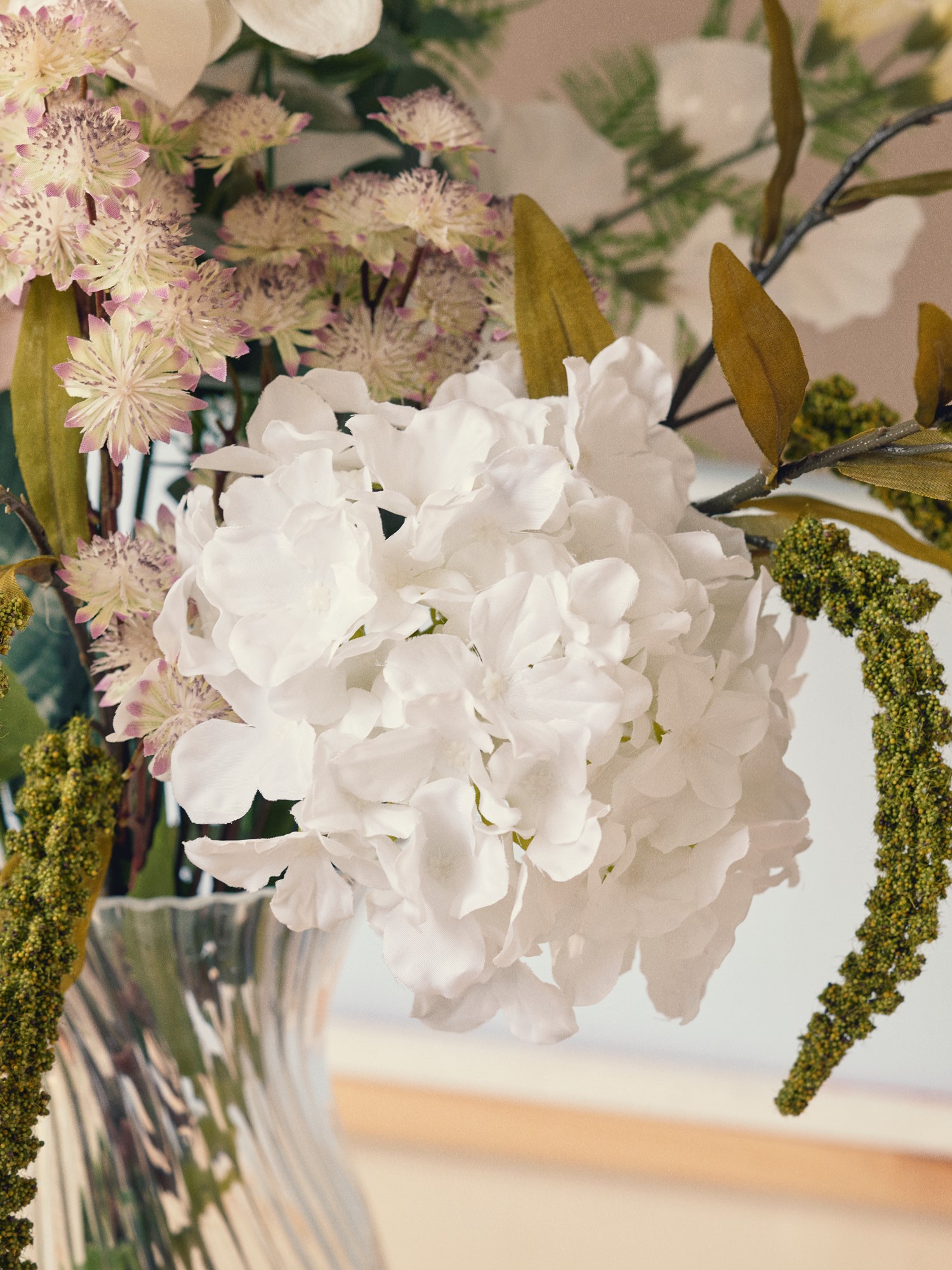 Kunstig blomst hortensie | 68 cm. | Rose