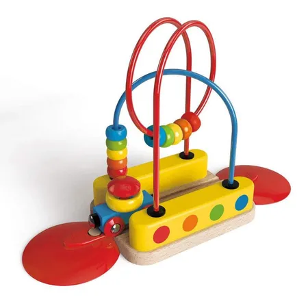 Hape Schienenelement mit Regenbogen-Perlenlabyrinth