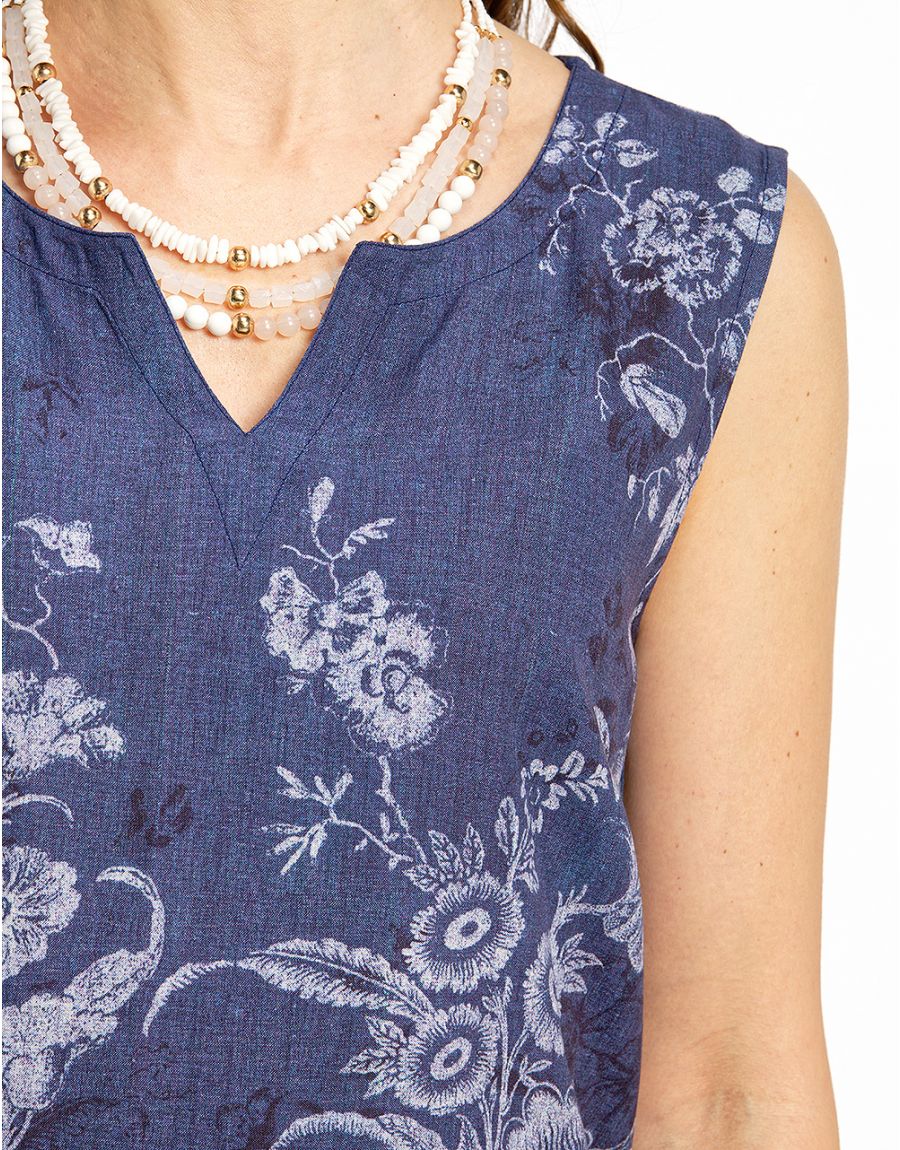 Robe bleue légère imprimé