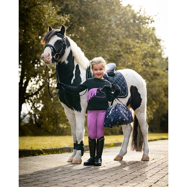 Trui QHP Lize Kids Zwart-paars