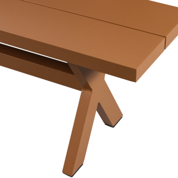WOOOD picknickbank Delta 220 cm terracotta aluminium