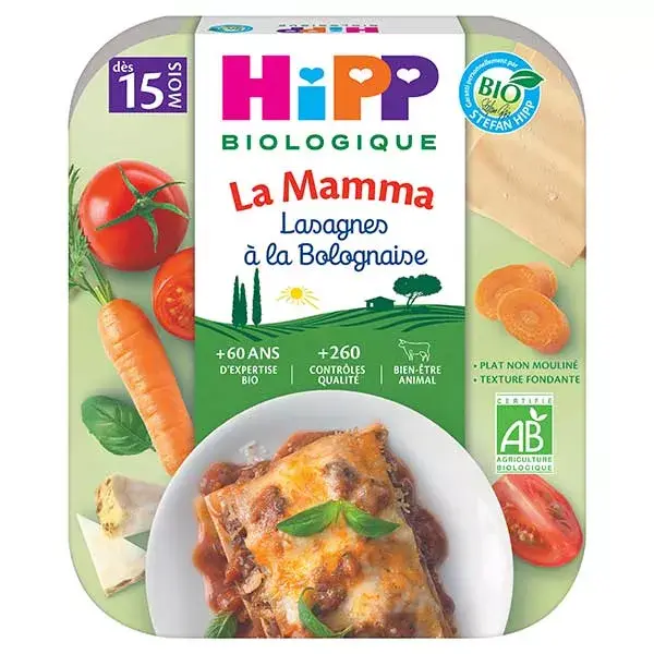 Lasanha à Bolonhesa Hipp Orgânica La Mamma +15m 250g