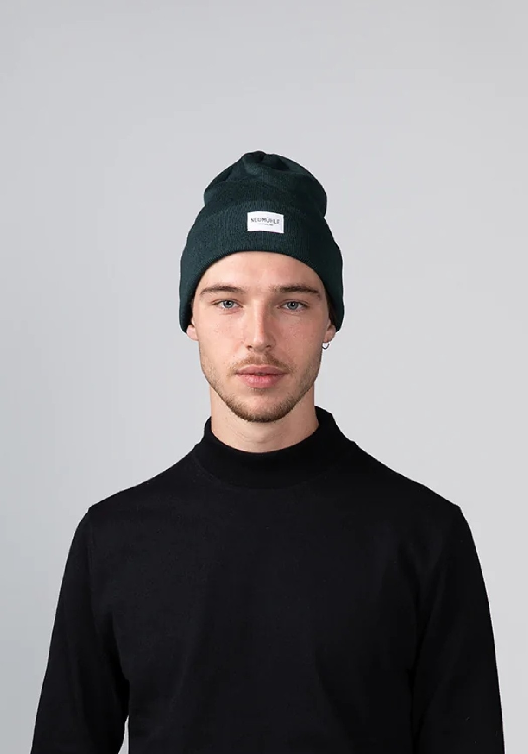Neumuhle Wollmütze Kiel Organic Merino Pine Green