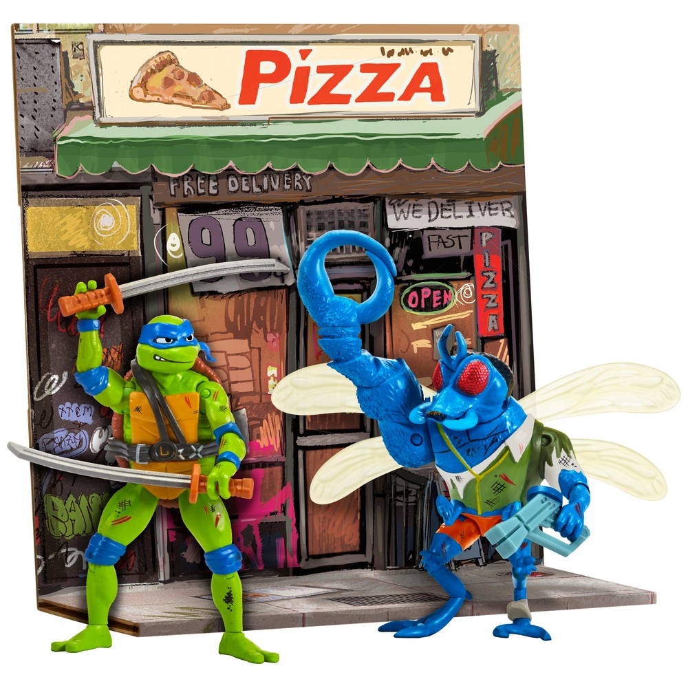 Teenage Mutant Ninja Turtles Mutant Mayhem – Leonardo vs Superfly Actionfiguren