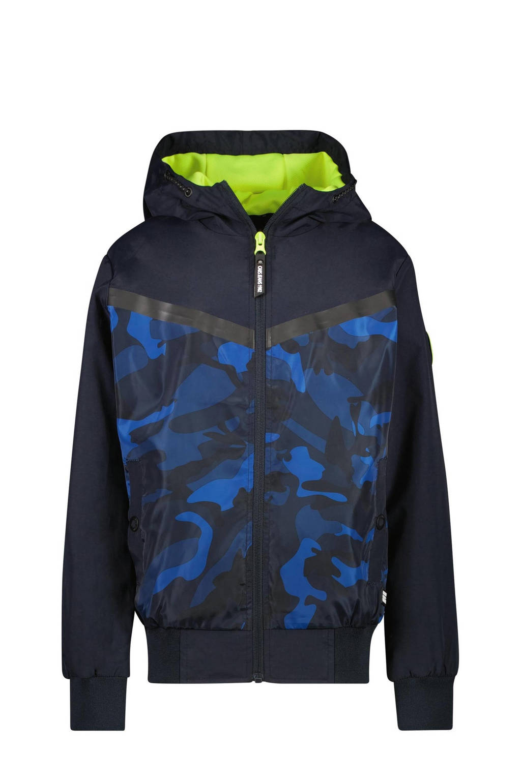 Cars zomerjas DULLHAM met camouflageprint donkerblauw/blauw