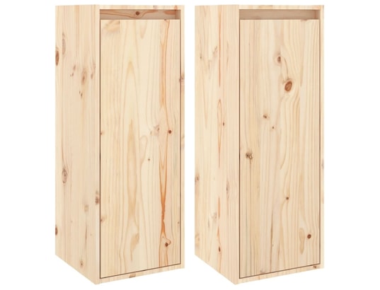 VIDAXL - Etagère Armoires murales 2 pcs 30x30x80 cm bois de pin massif
