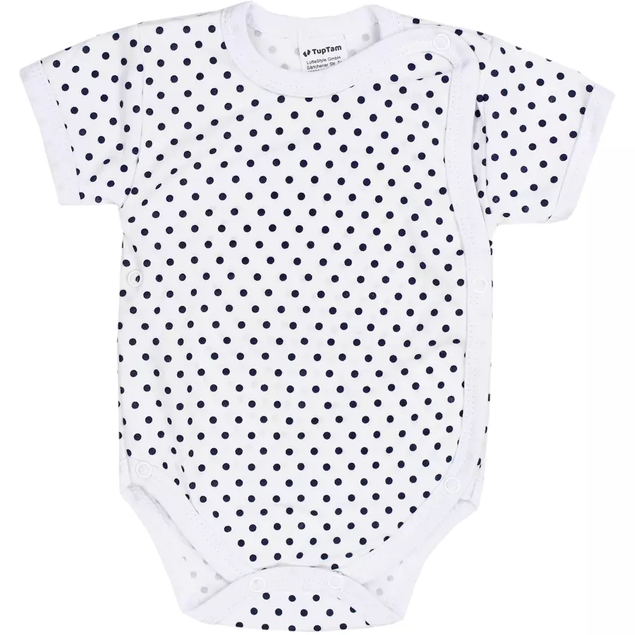TupTam Baby Mädchen Kurzarm Wickelbody 5er Set rosaweiß