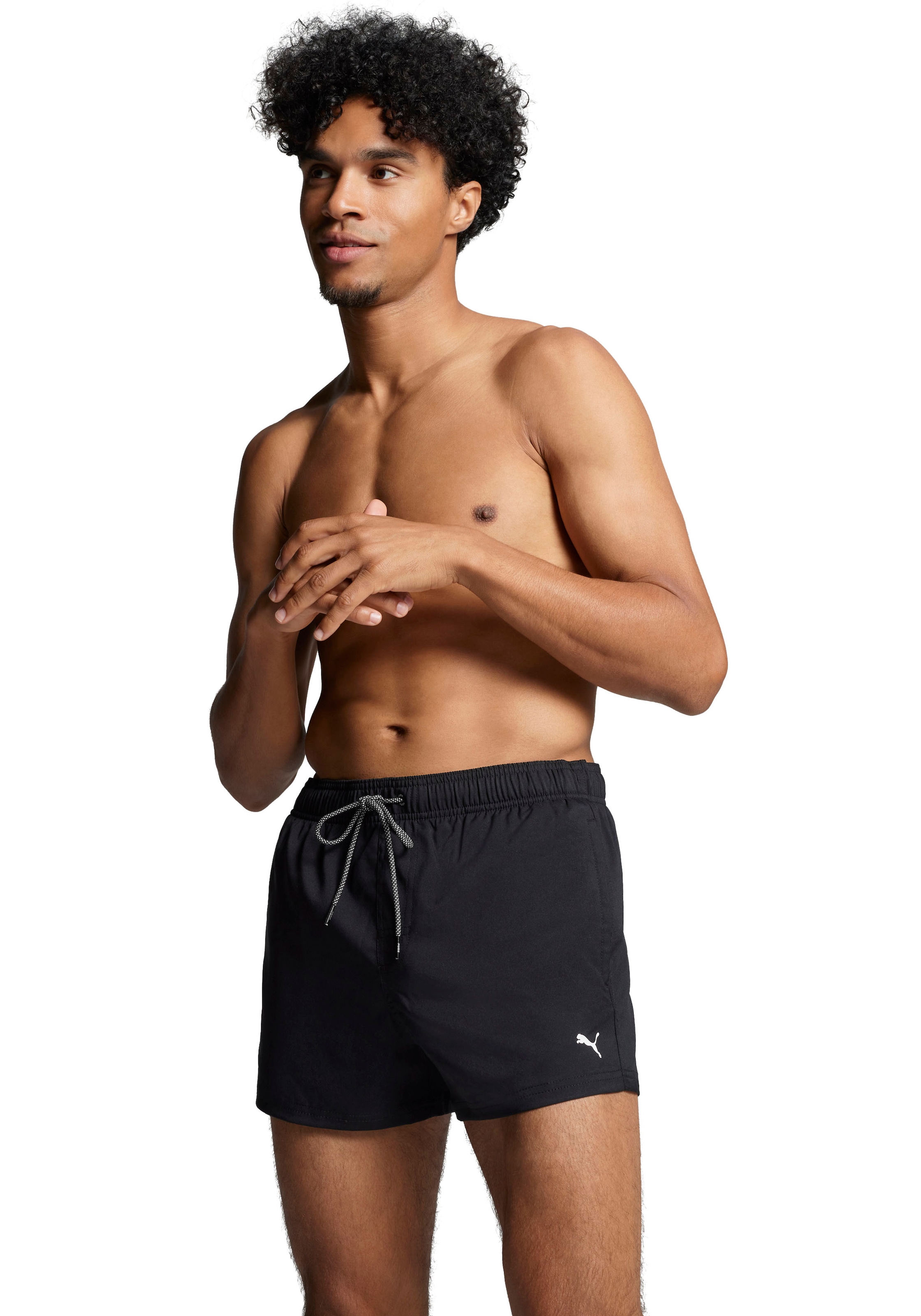 PUMA Badeshorts »PUMA SWIM MEN SHORT LENGTH SWIM SHORTS« mit seitlichen Eingriff-Taschen,   Gesässtasche mit Klettverschluss