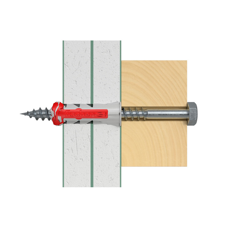 Fischer Duopower pluggen + schroef 12x60mm*