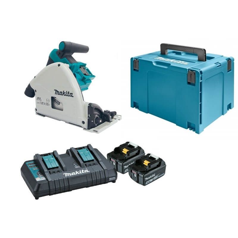 Makita DSP600PT2J 36V (2x18V) Li-ion accu invalzaag set (2x5.0Ah) in Mbox - 165mm - koolborstelloos