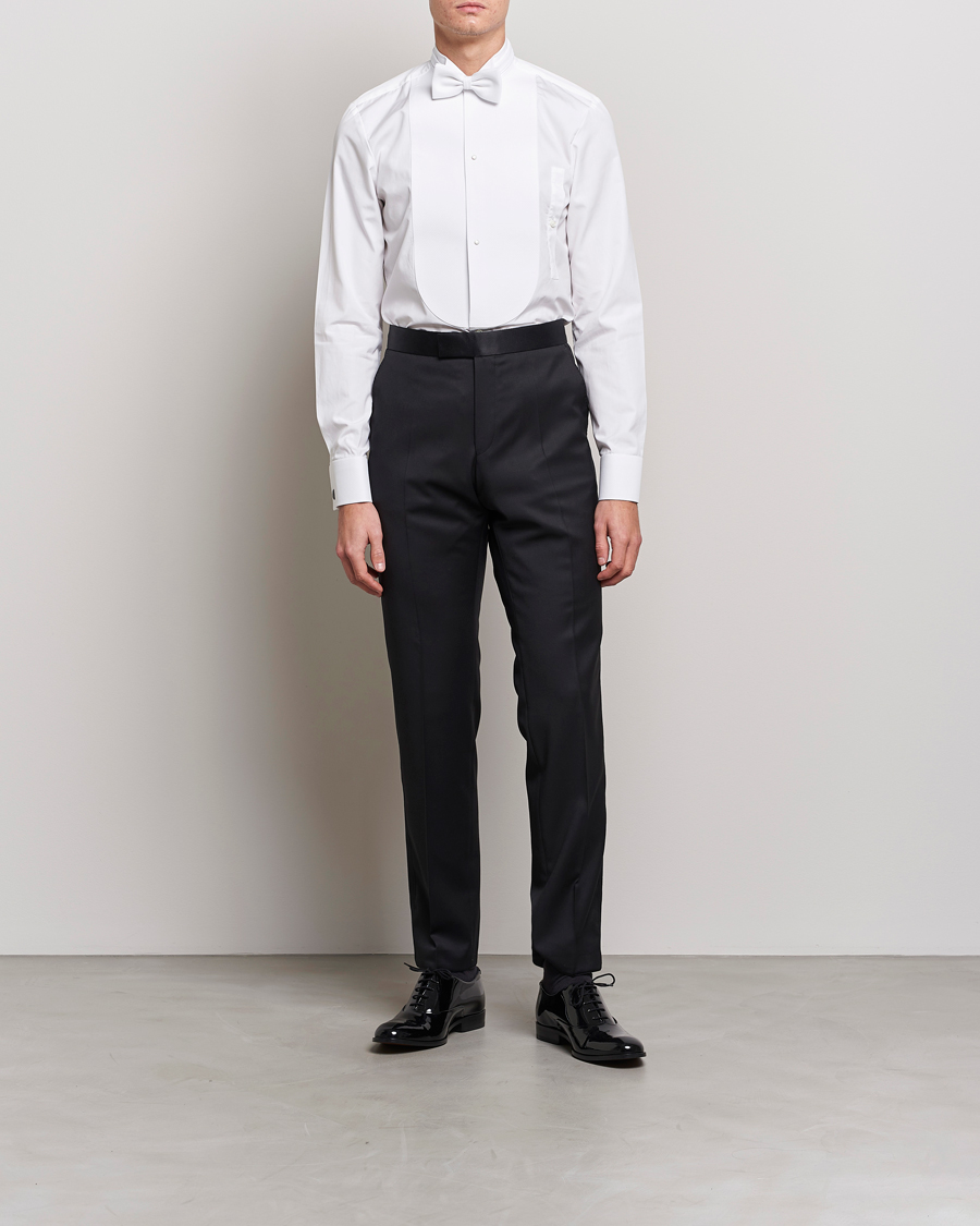 Stenströms Slimline Astoria Stand Up Collar Evening Shirt White