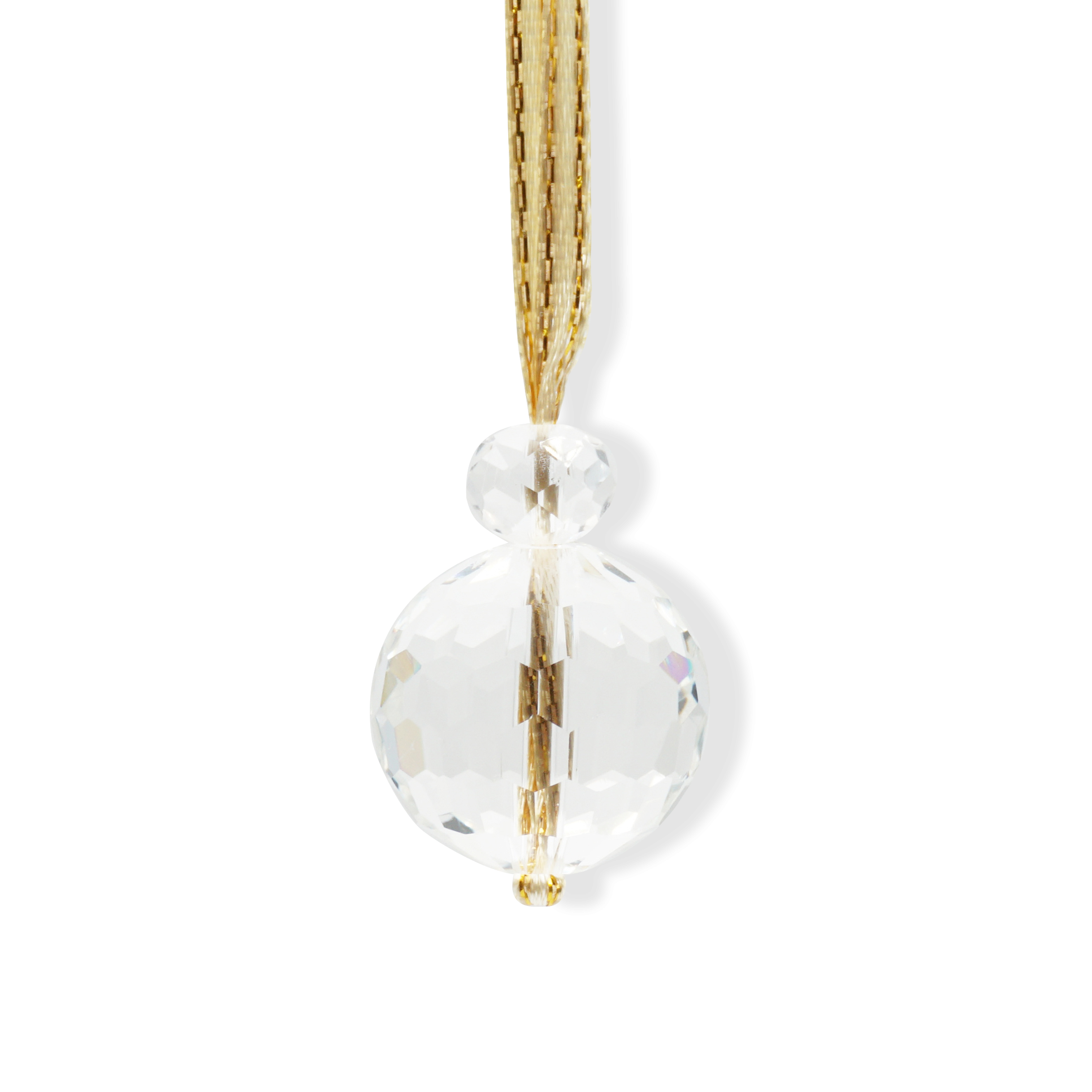 (12er Set) Ø22mm Christbaum Schmuck 3D Weihnachtsbaum Deko Kristall Kugel Accessoire - Transparent