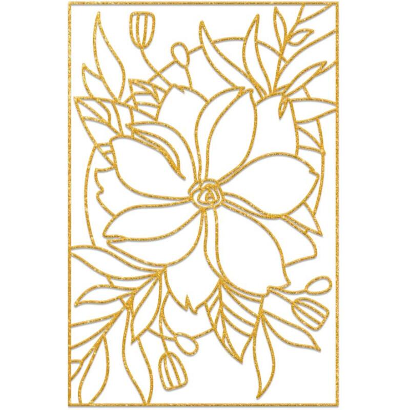 Set de 5 cadres à peindre - Floral - Blanc