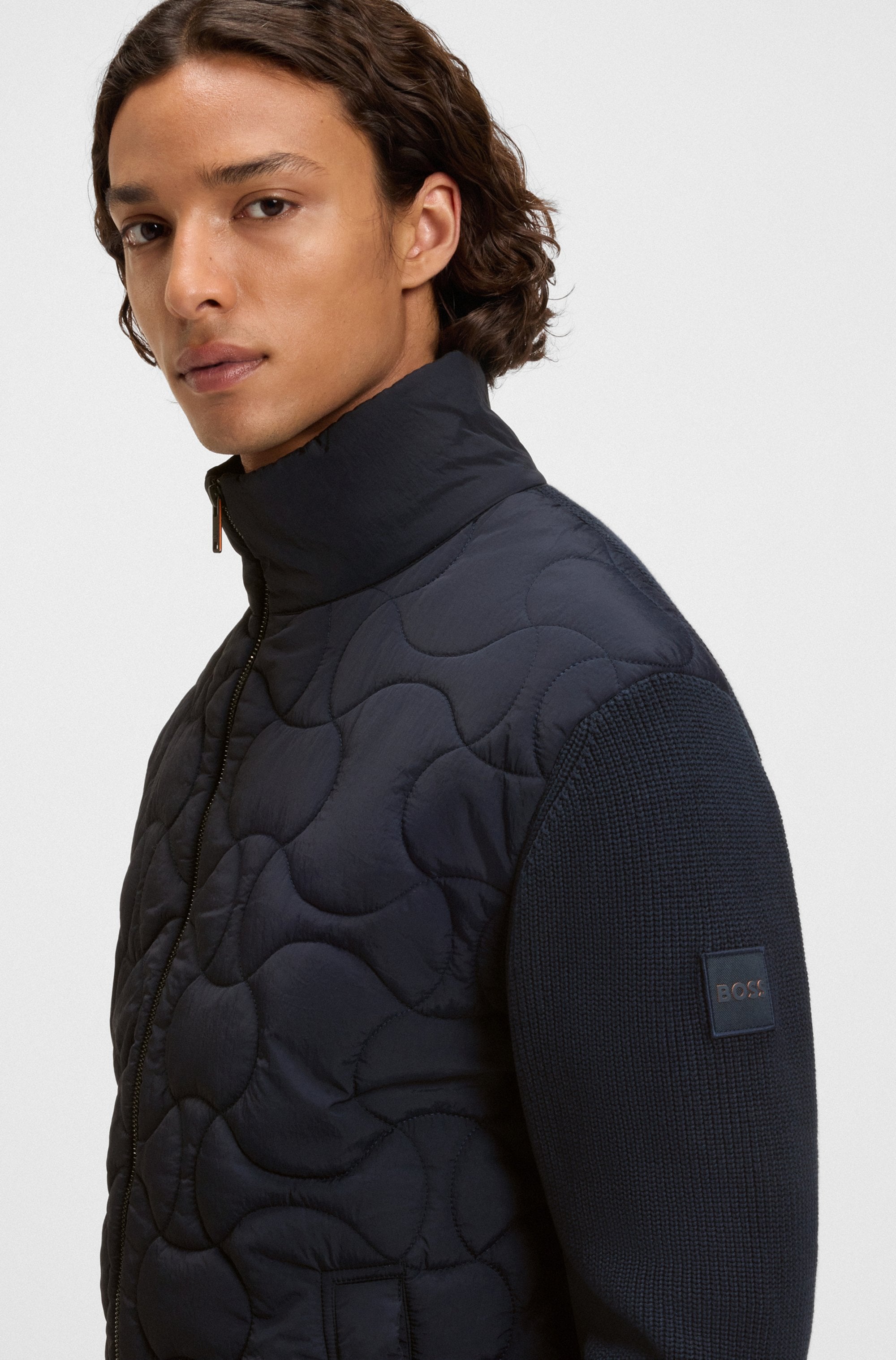 BOSS ORANGE Outdoorjacke »Kavietor« mit leicht wattiertem Vorderteil