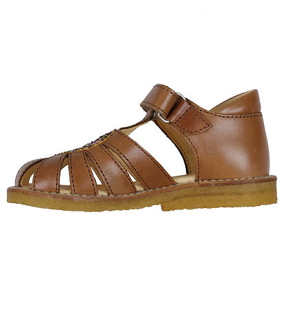 Angulus Sandalen - Herzsandale - Tan/Multi Glitter