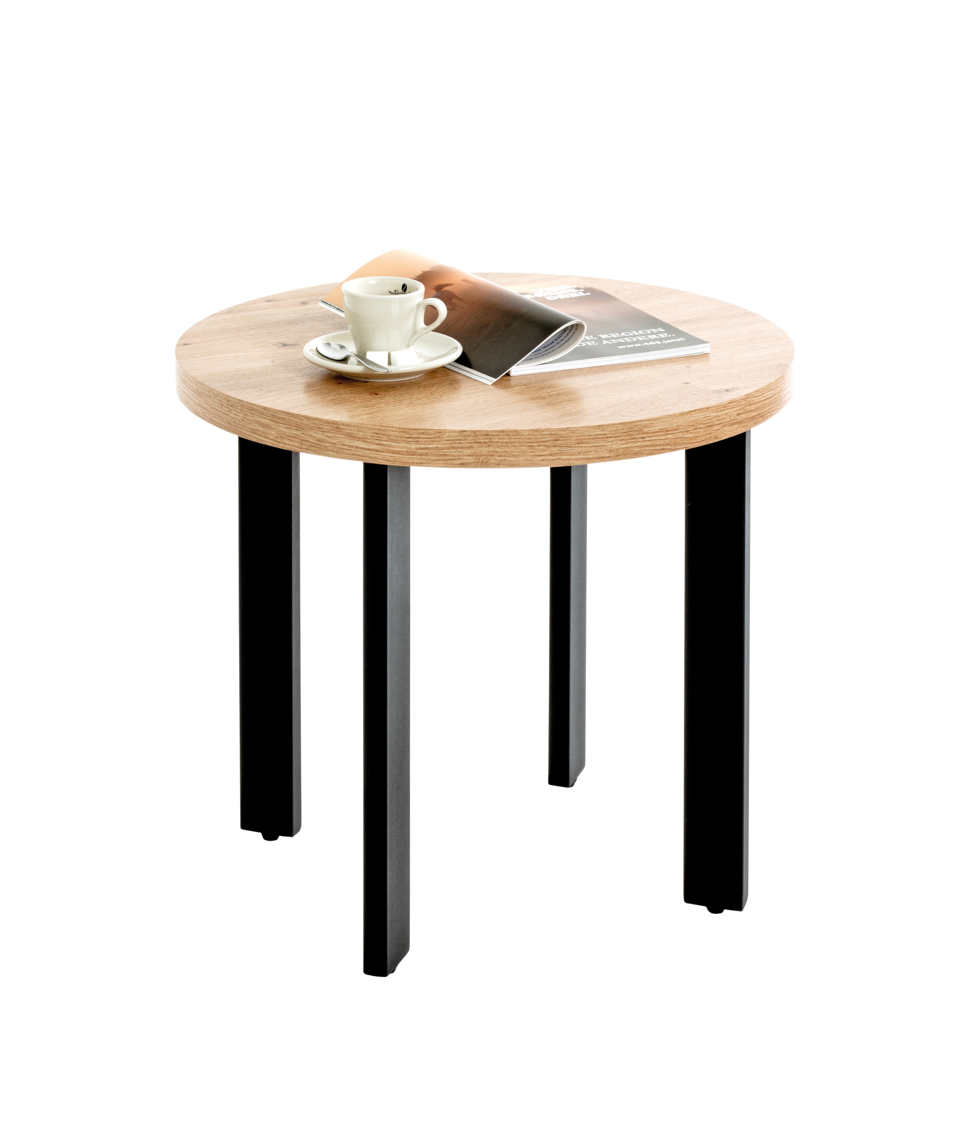 Beistelltisch 50 x 46 cm braun/schwarz