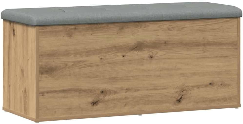vidaXL Sitzbank mit Stauraum Artisan-Eiche 102x42x45 cm Holzwerkstoff