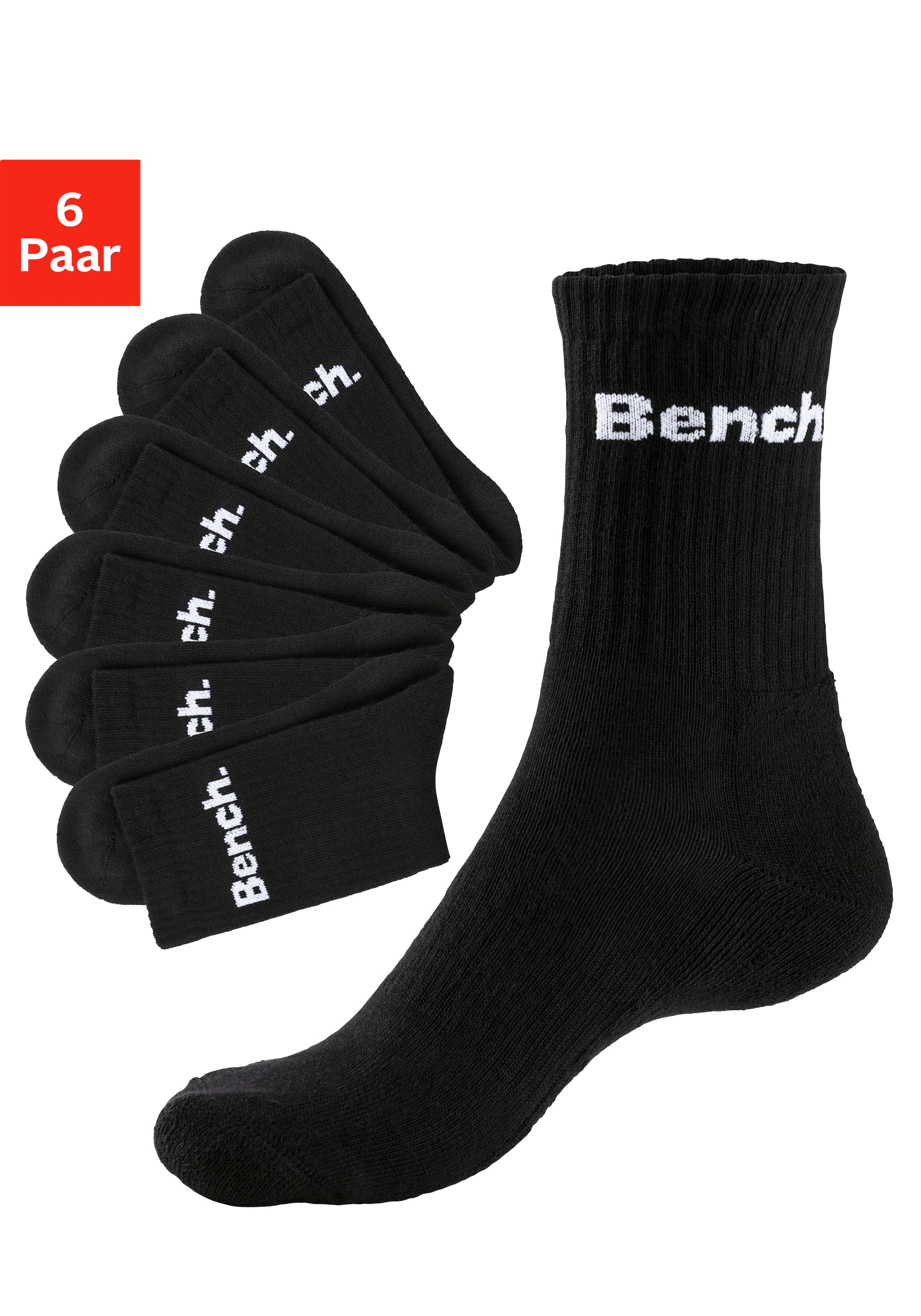 Bench. Tennissocken Packung, 6 Paar tlg. mit Fuss Polsterung