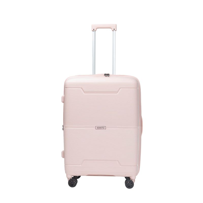 Lot de 3 valises extensibles Haree 55, 67 et 76.5 cm Macaron pink