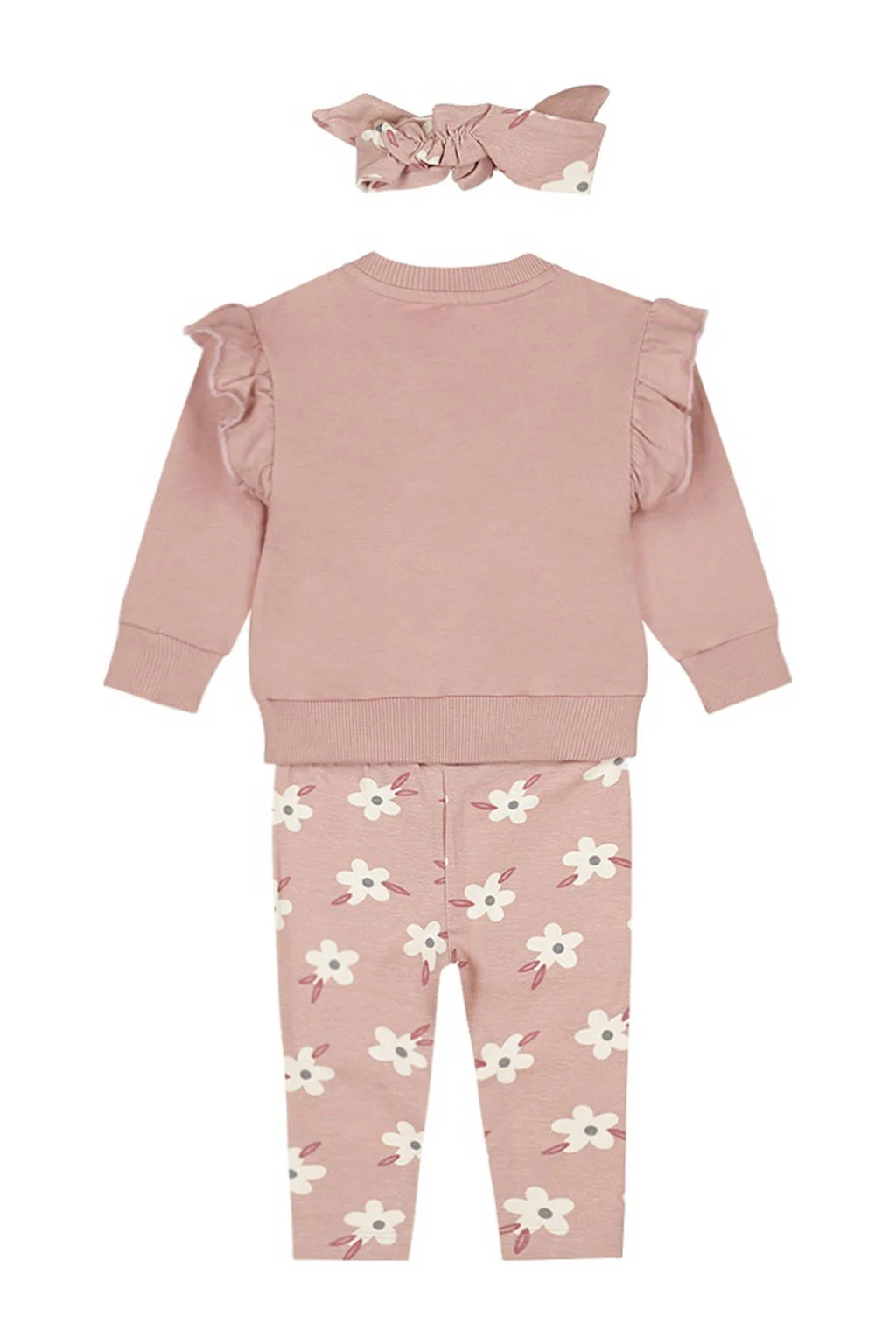 Dirkje sweater + broek + haarband roze
