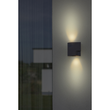 Lutec buitenlamp Marbo 2-lichts antraciet
