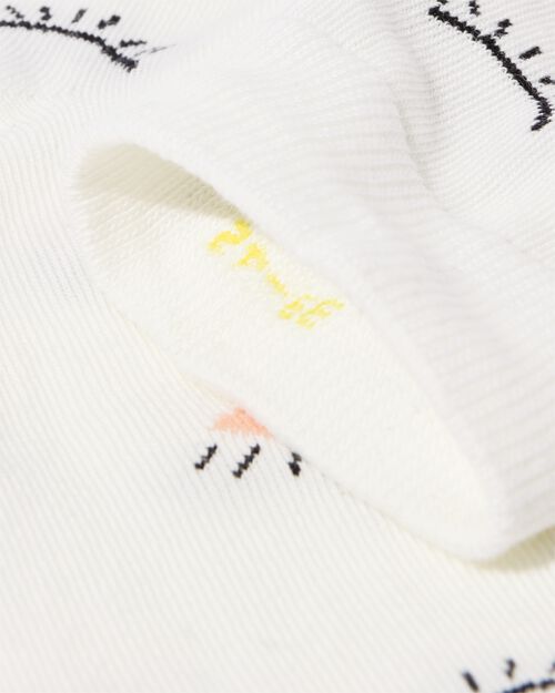 chaussettes look at you  blanc cassé
