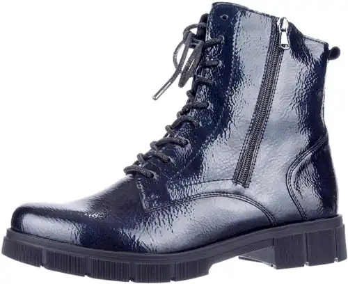 Remonte blauw lak D2S72-14 - maat 44 veterboot blauw lak - maat 44 Calandschoen