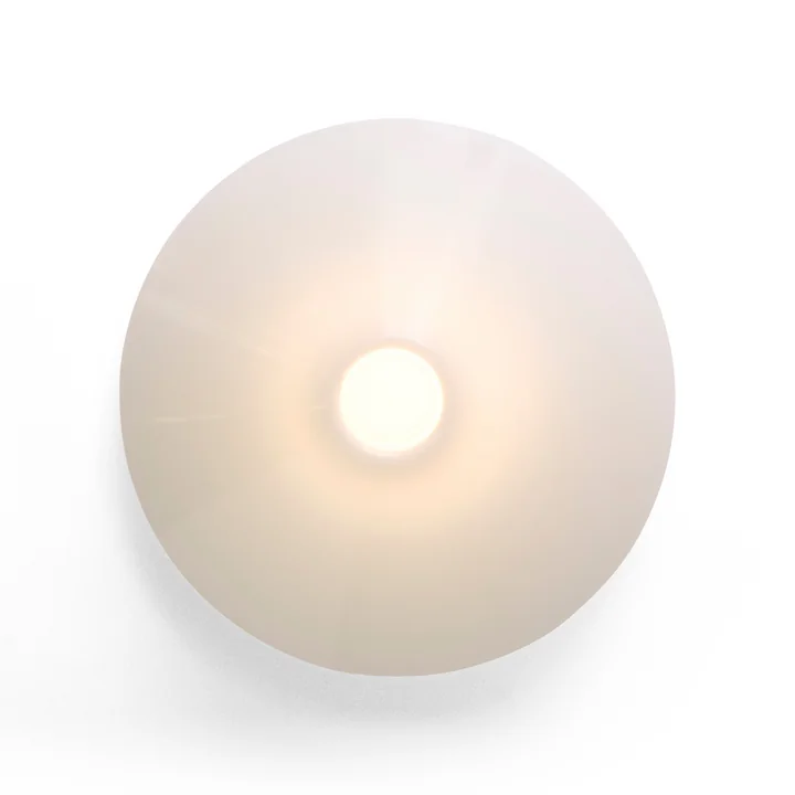 HAY - Ono Flush Mount Wandleuchte, Ø 35 cm, opalweiss