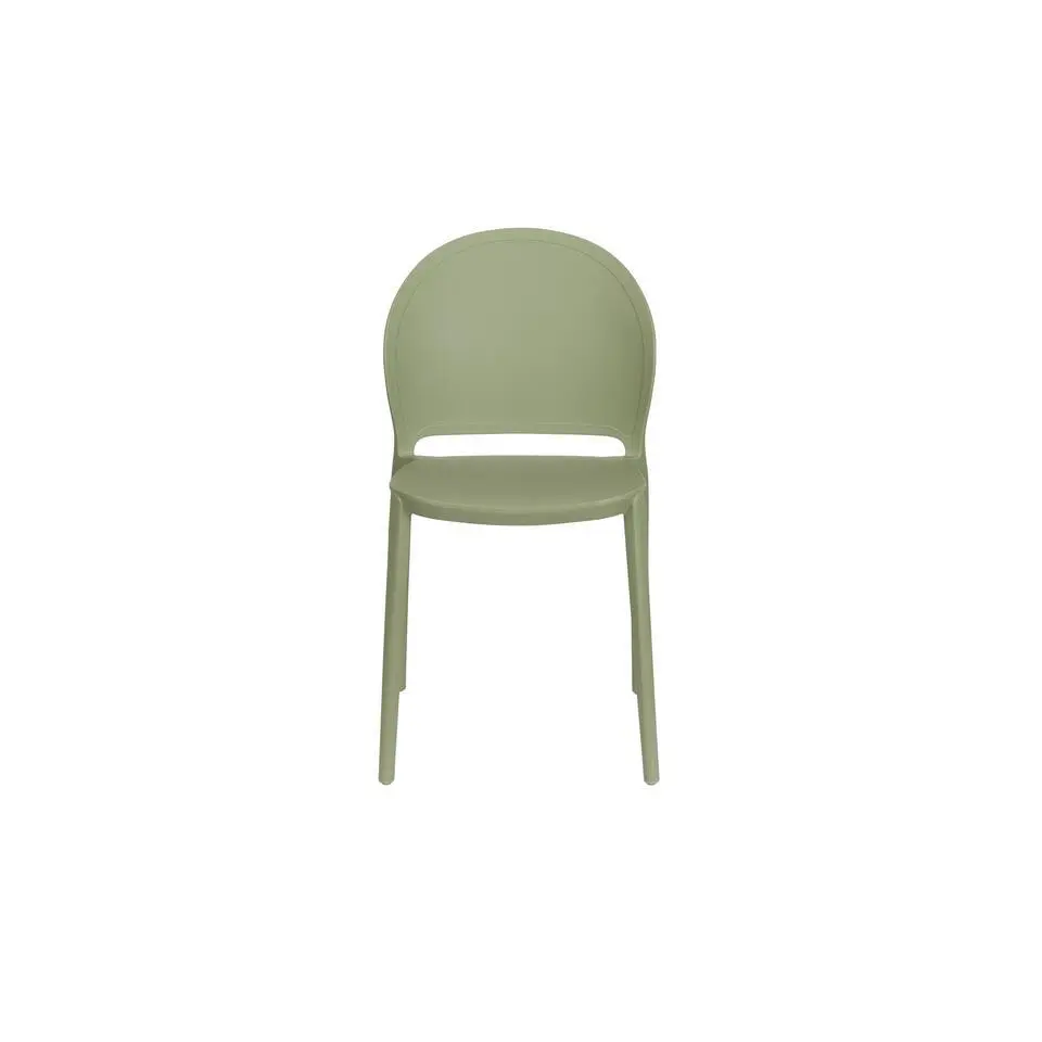 Housecraft Sjoerd Tuinstoelen/ Eetkamerstoelen Kunststof Groen - Set van 4