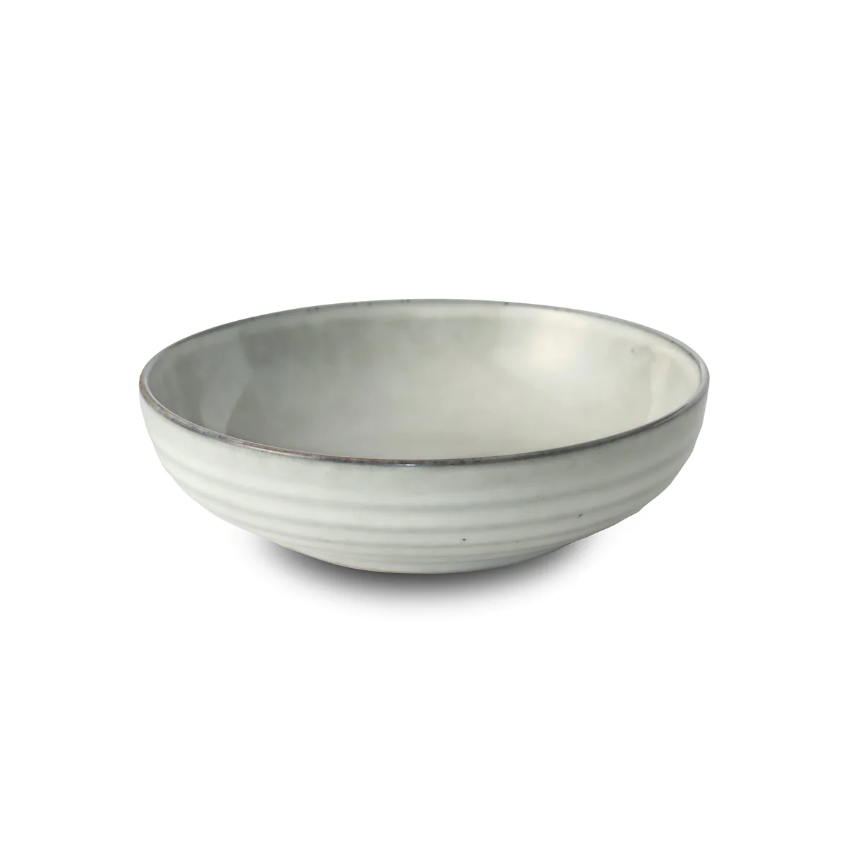 Flow Gris clair - Assiette salade et pâtes 18 cm (lot de 6) Médard de