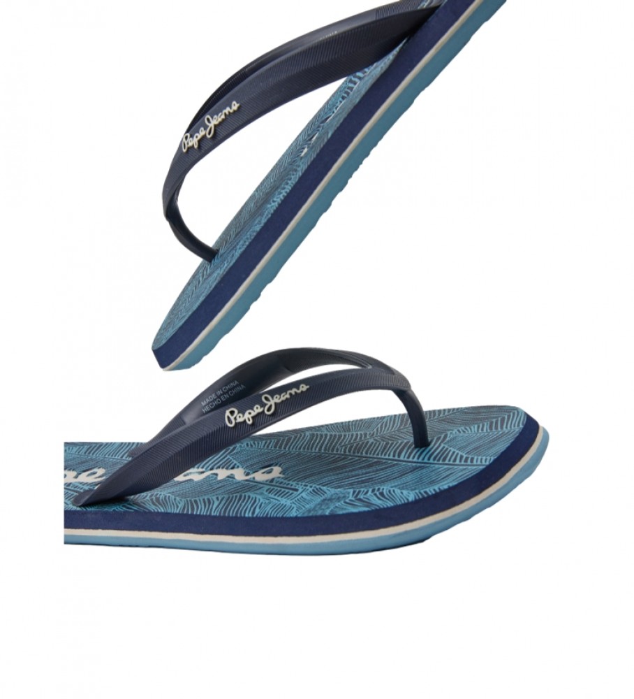 Chinelo Pepe Jeans Baleia Floresta Tropical Azul Marinho