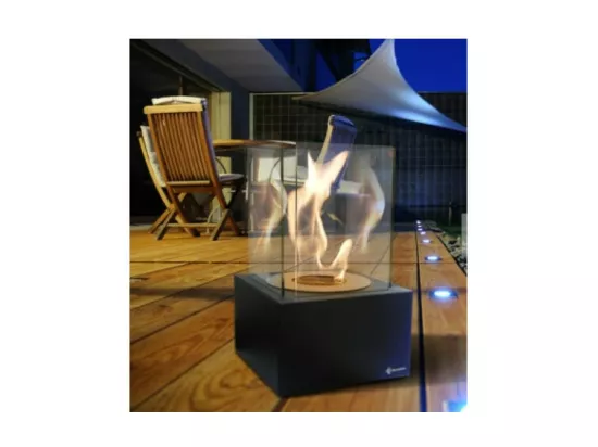 MINI CHAUFFAGE AU GAZ PATIO NOIR + CHEMINÉE BIO