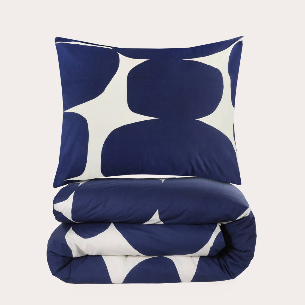 katoenen dekbedovertrek kinder blauw (120x150 cm)