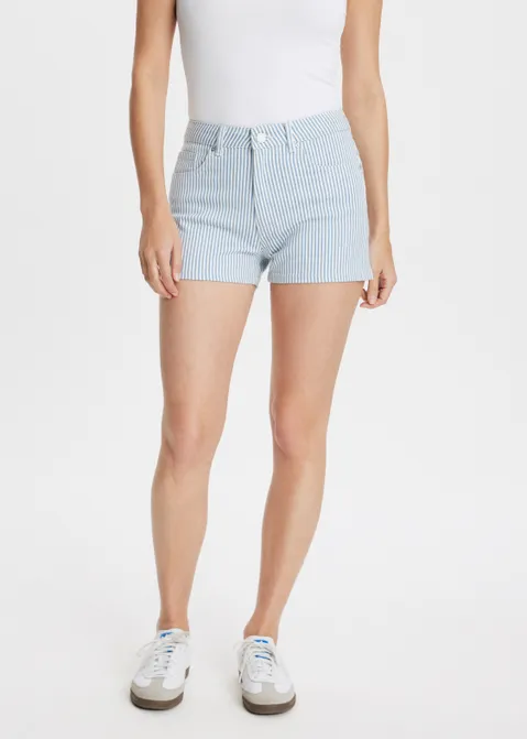 Gestreepte denim short assorti (ASSOR)