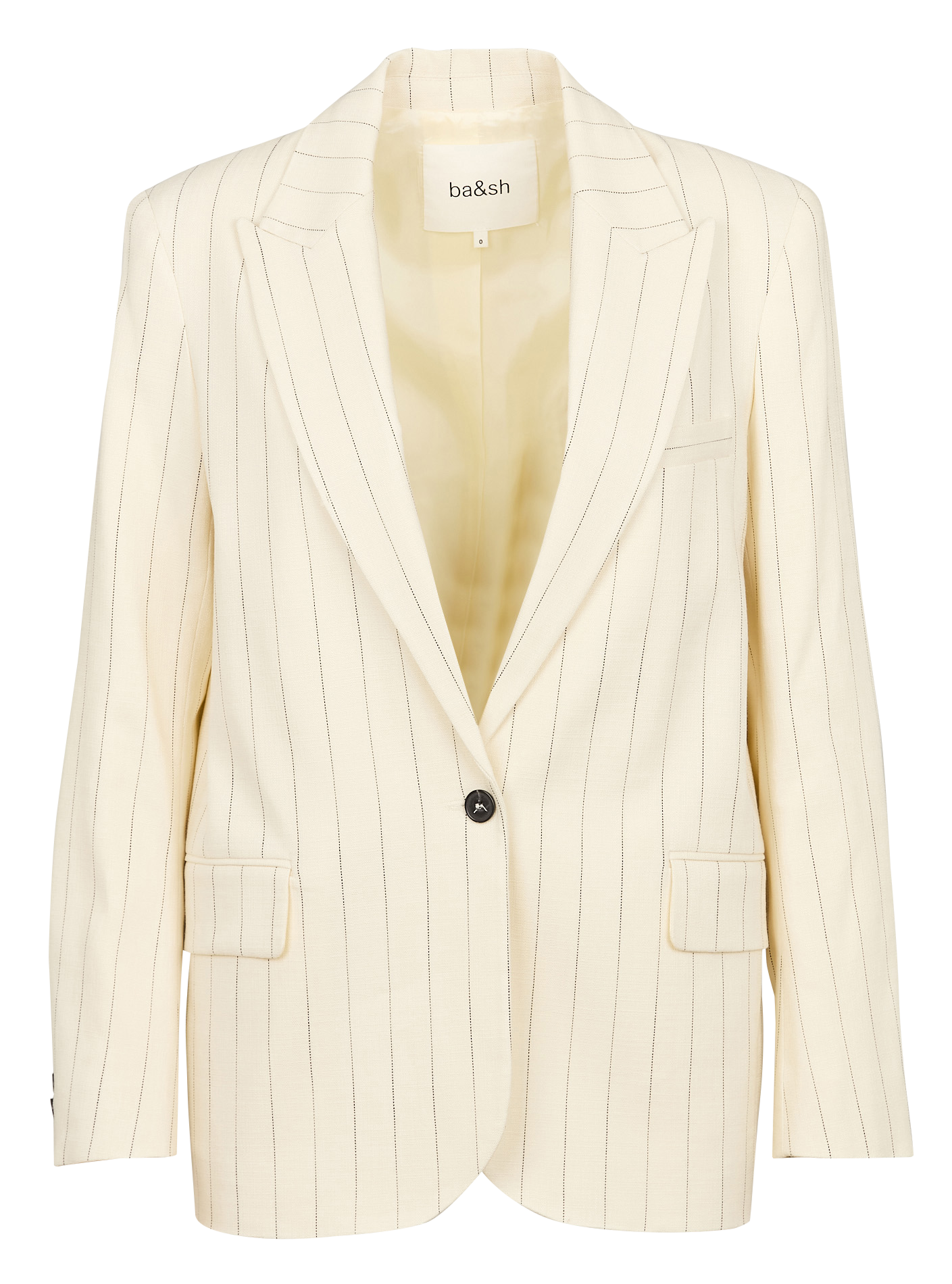 EPONA - Veste tailleur ample rayée | Beige