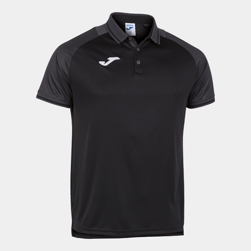 Camisa polo de manga curta Joma Essential II, preta antracite